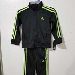 Adidas Black Green (003) AG0332 AK22 MA CA1 Boys 2 Piece Set